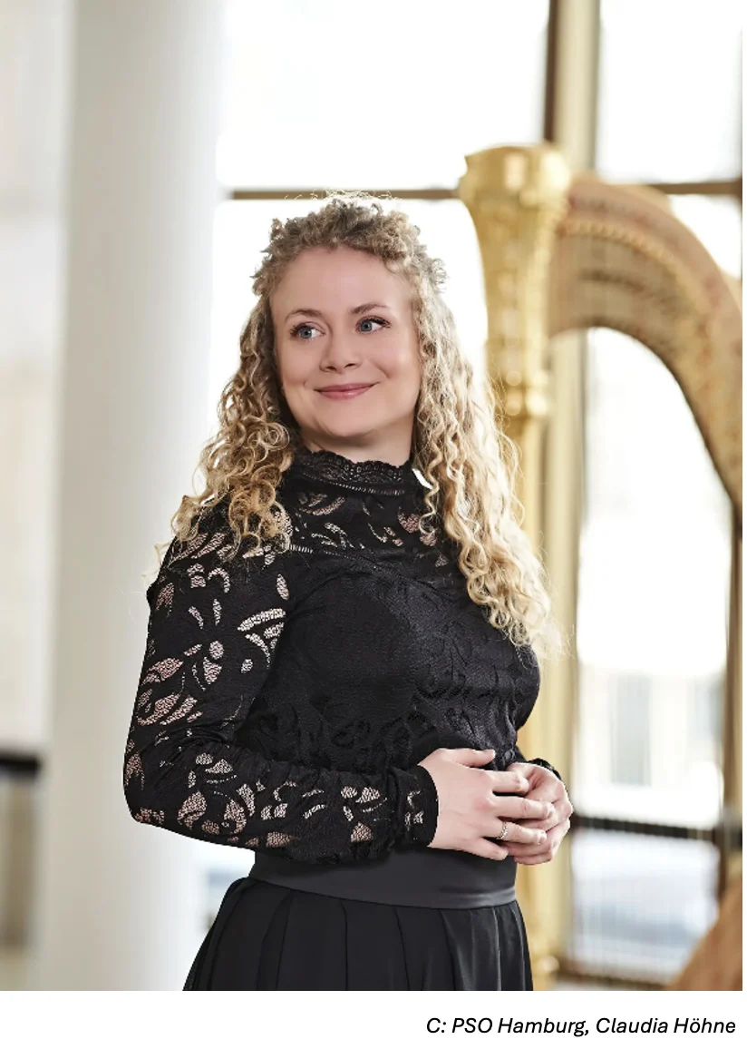 Harfenmusik von Solo-Harfenistin Lena-Maria Buchberger im Gottesdienst Cantate