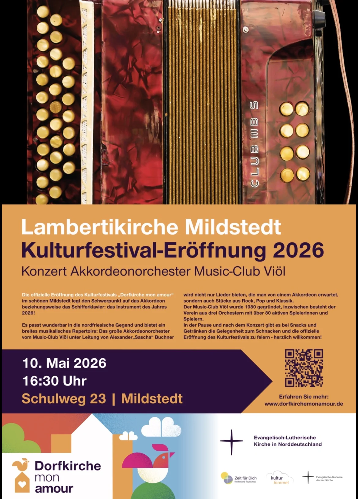 Dorfkirche "Mon Amour" mit dem Music-Club Viöl in der Lambertikirche Mildstedt