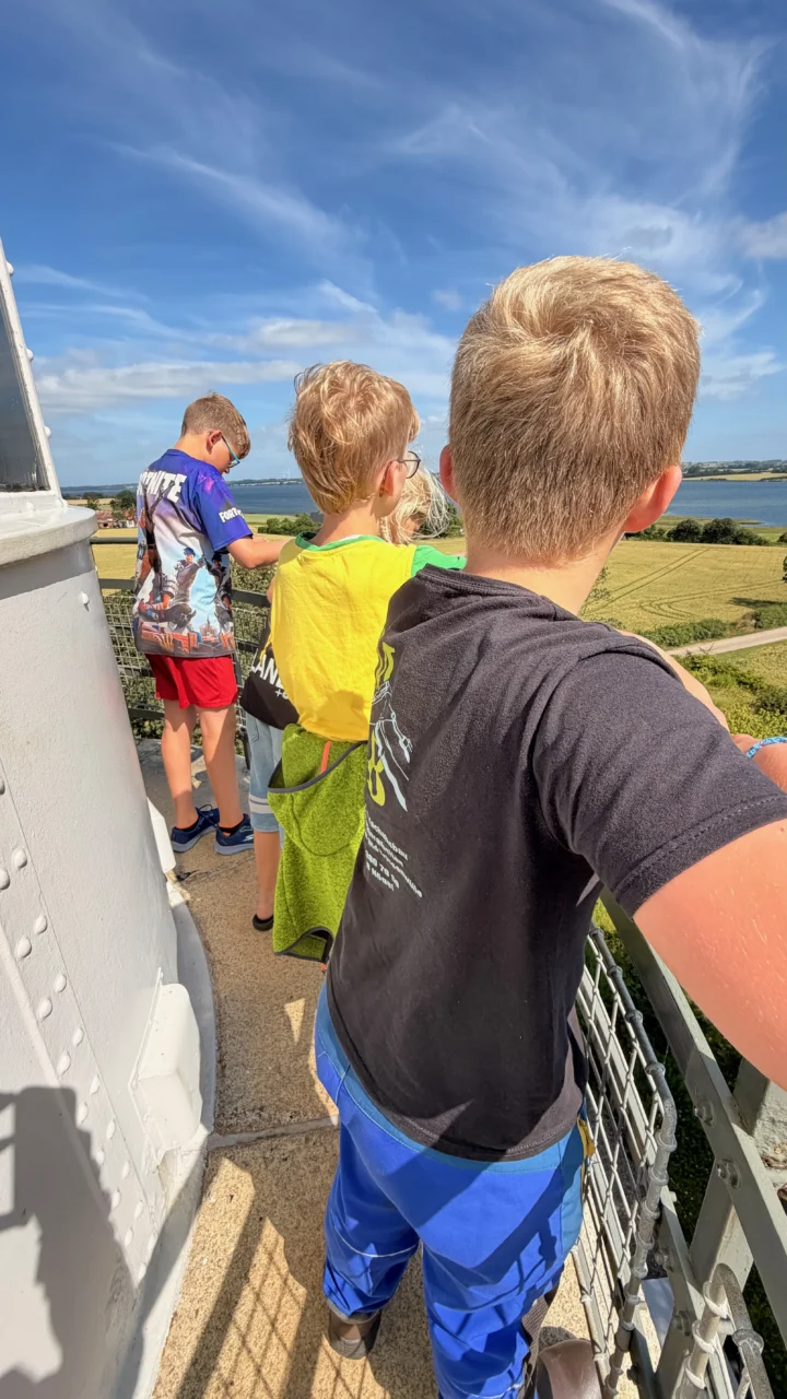 Kinder schauen in die Ferne bei Ausflug des Sommerprogramms des EKJBs